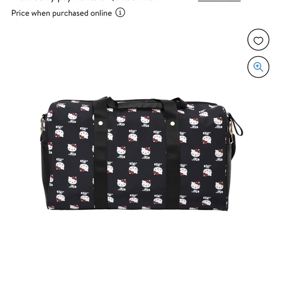 Black Hello Kitty Duffle Bag - Picture 5 of 7